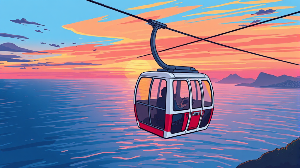 목포 해상케이블카 개요 및 매력 (cartoon 스타일)