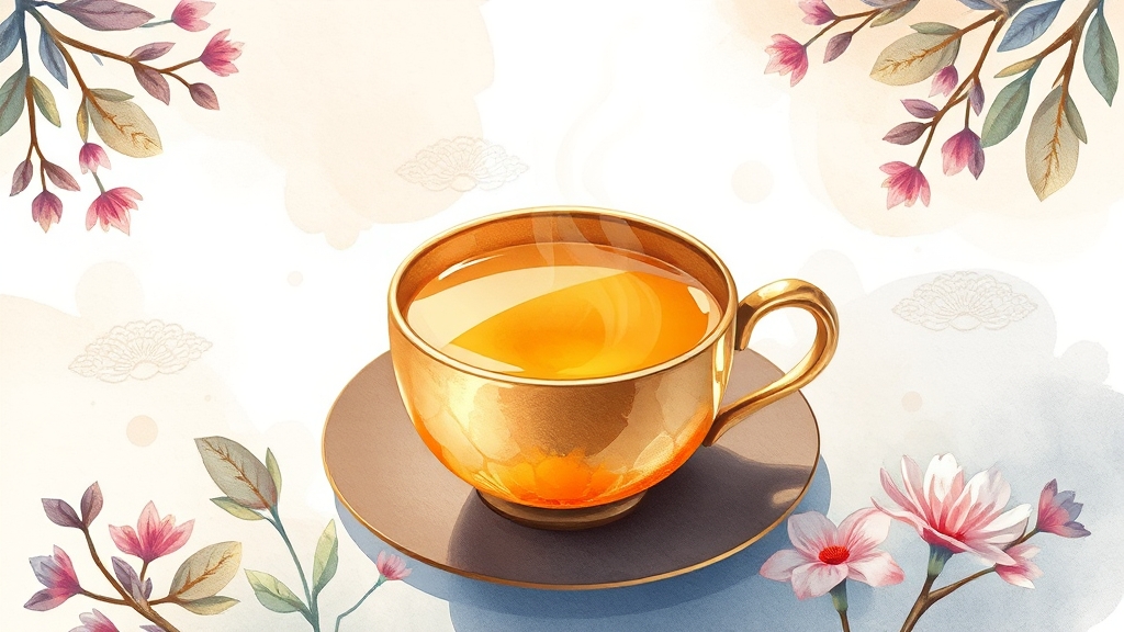 둥글레차 효능: 달콤한 휴식과 건강 (illustration 스타일)
