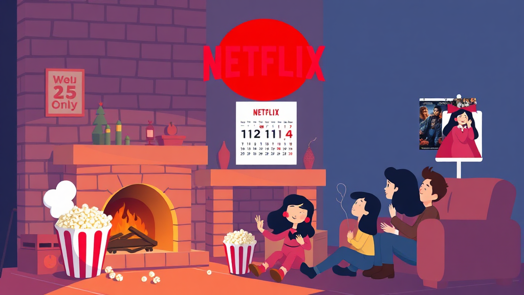 12월 신규 공개 영화 목록 (cartoon 스타일)