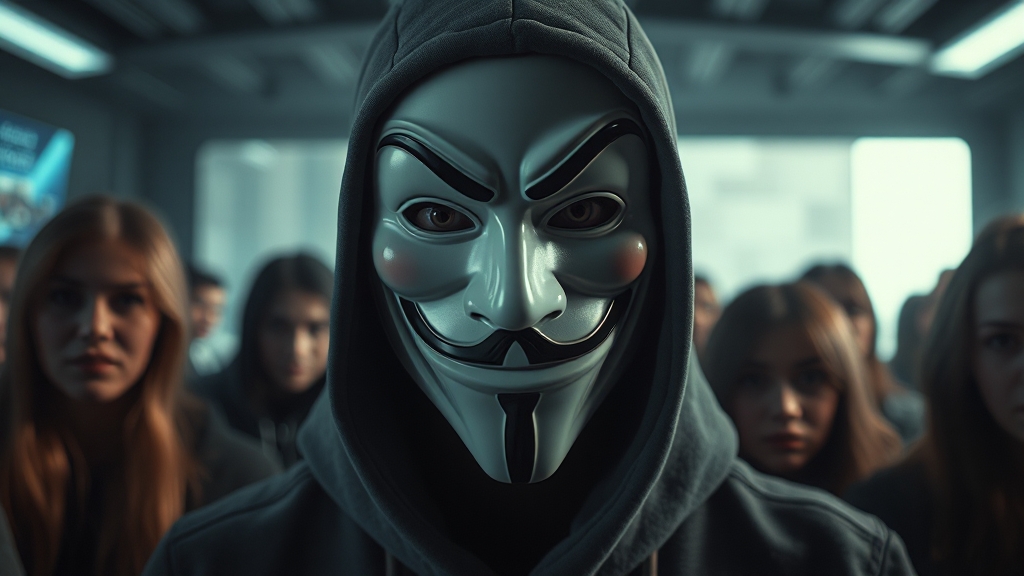 사이버 불링 주요 유형 (realistic 스타일)