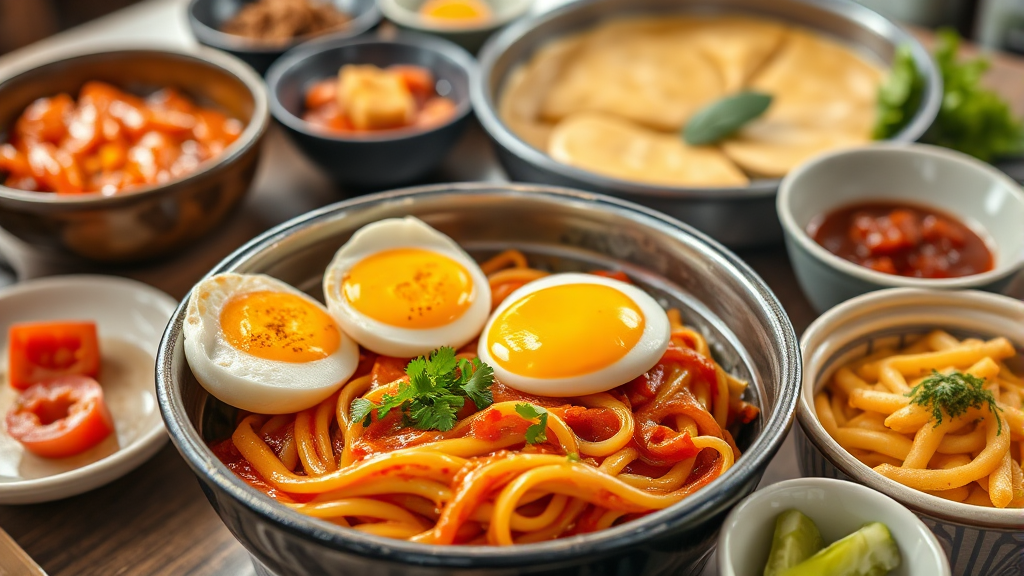 다양한 곁들임 메뉴 (realistic 스타일)