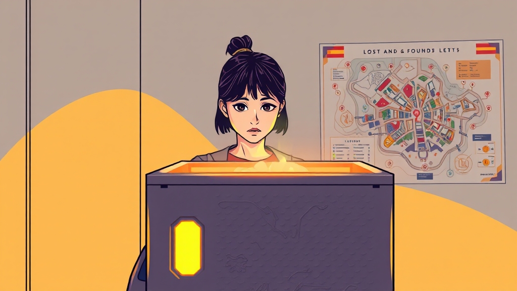 분실물 센터 이용 안내 (illustration 스타일)