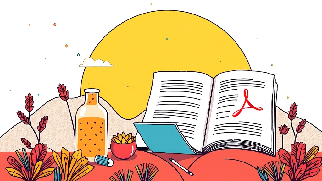 PDF 페이지 관리: 합치기, 분할, 삭제 마스터! (illustration 스타일)