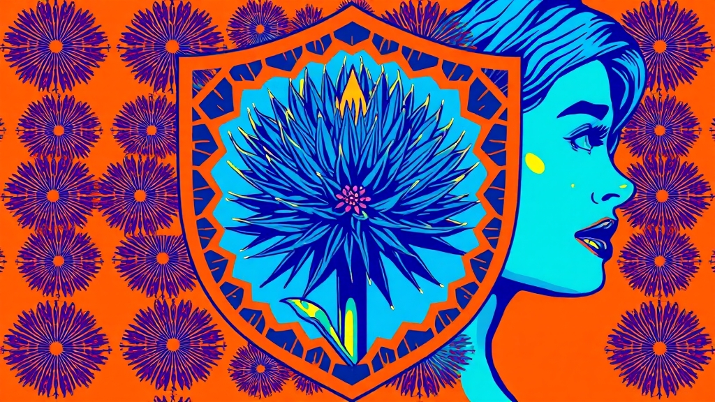 간 건강 지킴이, 밀크씨슬 효능 (popart 스타일)