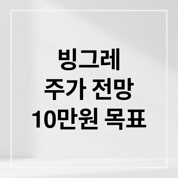 빙그레
주가 전망
10만원 목표 (빙그레 주가 전망)