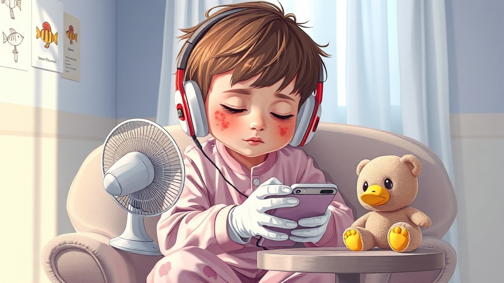 수두 치료 및 관리, 어떻게 해야 할까요? (illustration 스타일)