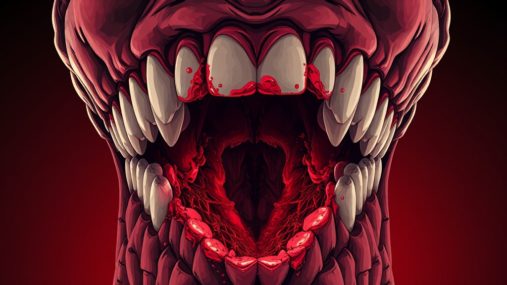 치주질환 원인과 증상 (illustration 스타일)