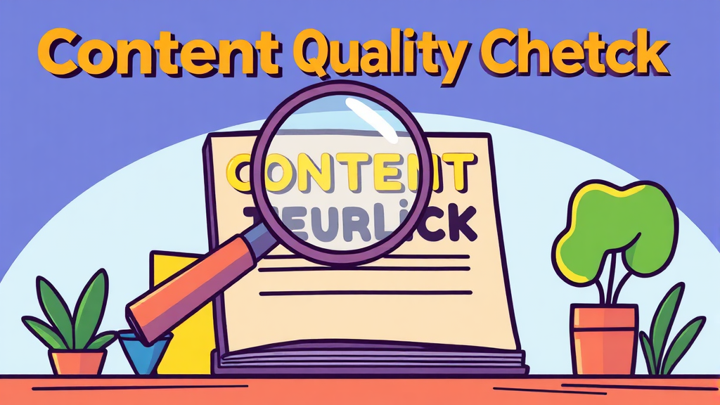 콘텐츠 품질 점검 및 개선 전략 (cartoon 스타일)