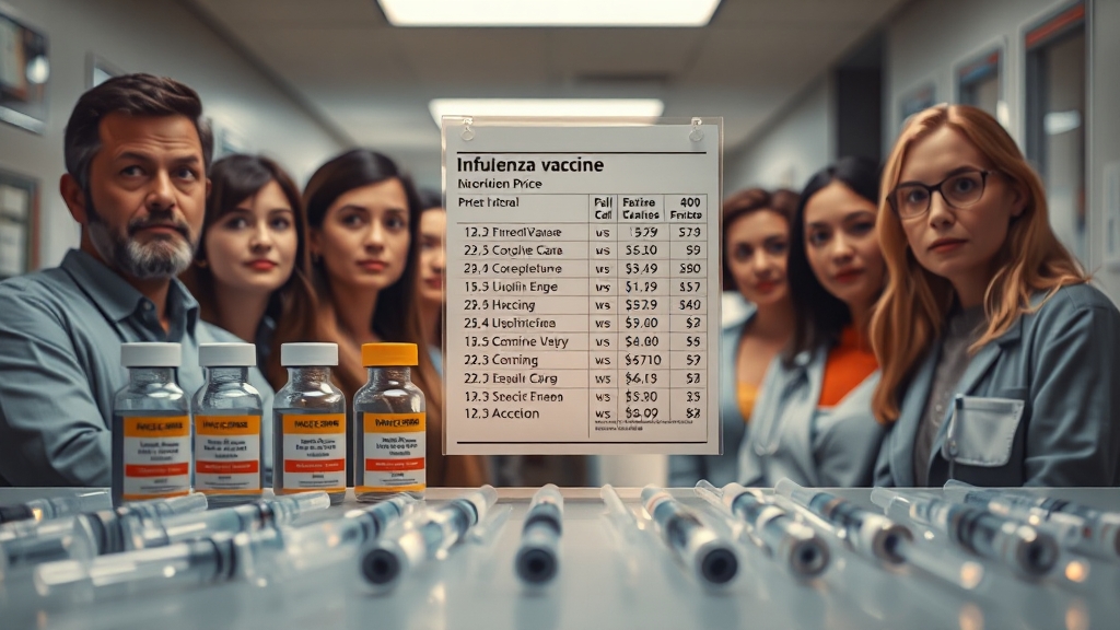 독감 백신 가격 차이 분석 (realistic 스타일)