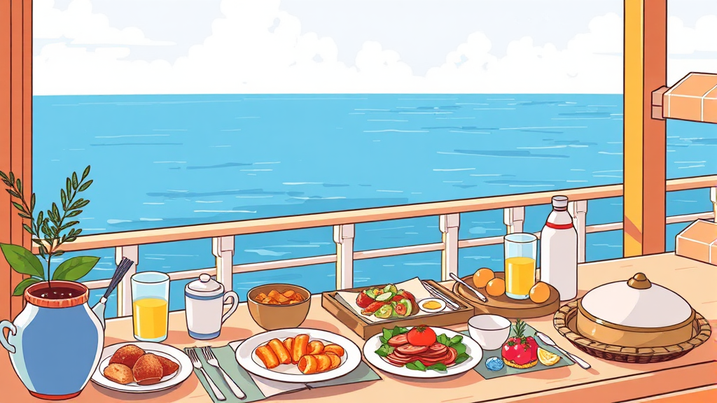 조식 뷔페 가격 정보 (illustration 스타일)