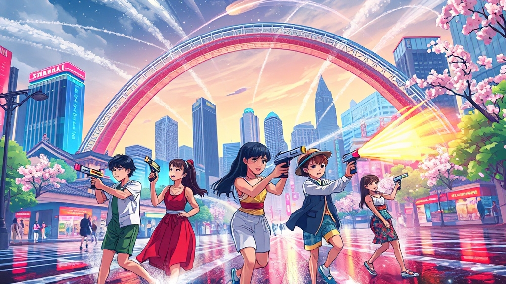 워터밤: 부산 vs 서울 vs 속초 비교 분석! (illustration 스타일)