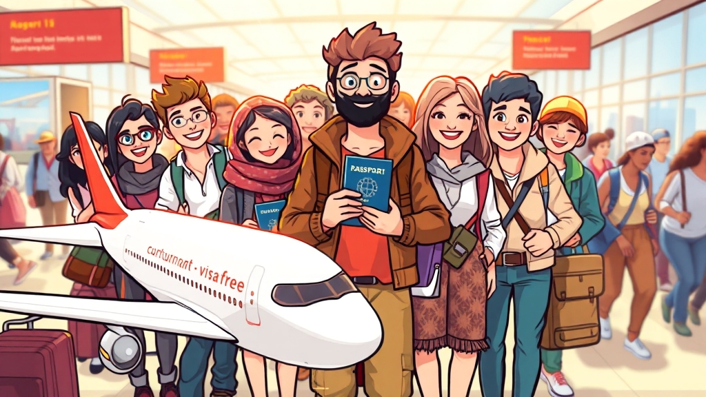 무비자 정책, 유의사항은? (cartoon 스타일)