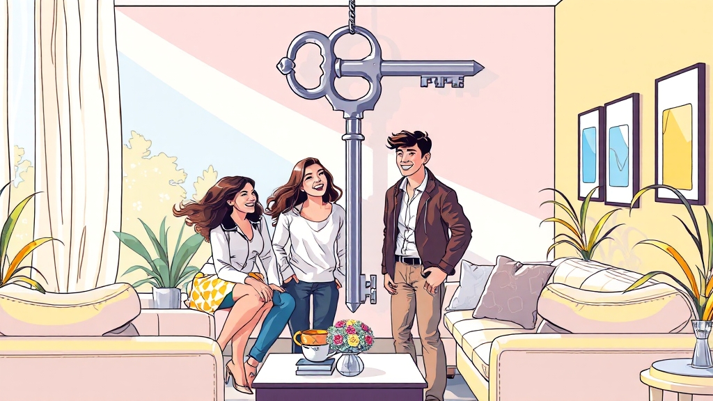 입주 자격 조건 (청년, 신혼부부) (illustration 스타일)