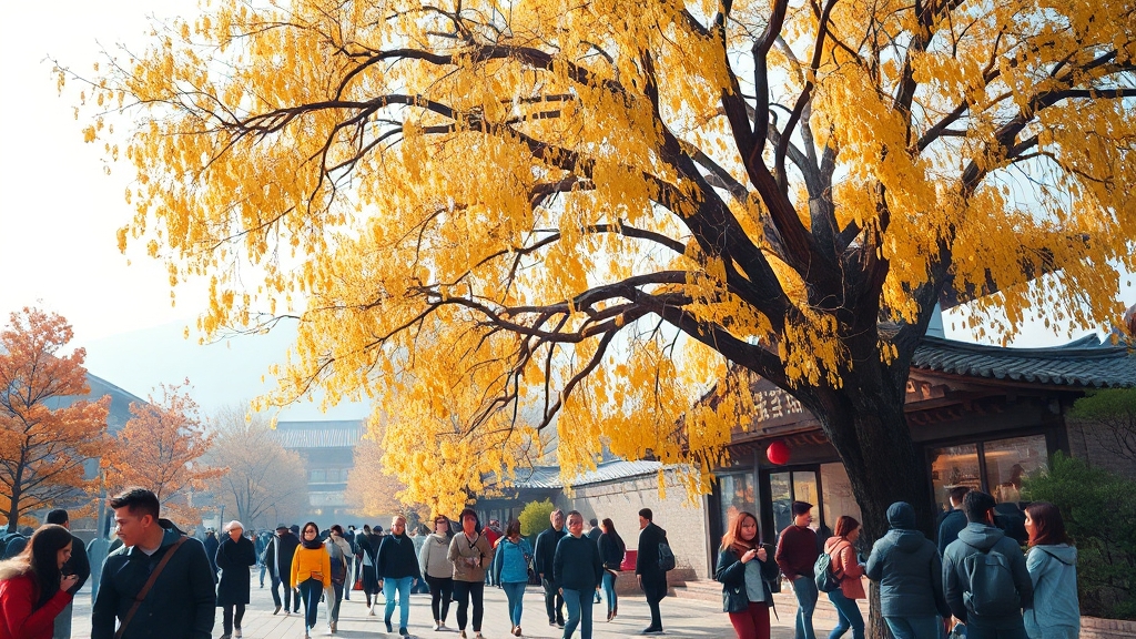 은행나무, 황홀한 절정 (watercolor 스타일)