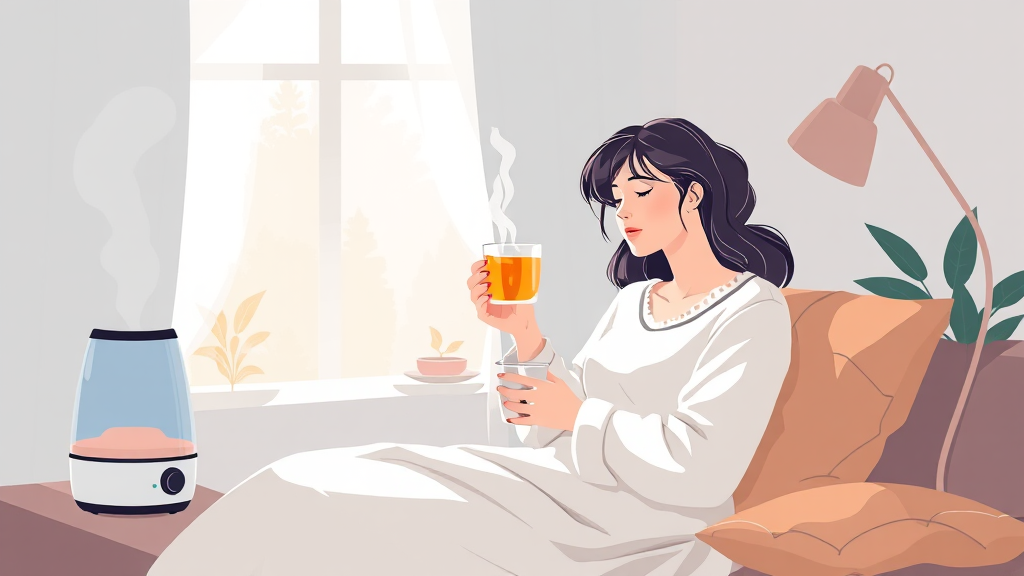 A형 독감 후유증 관리 (illustration 스타일)