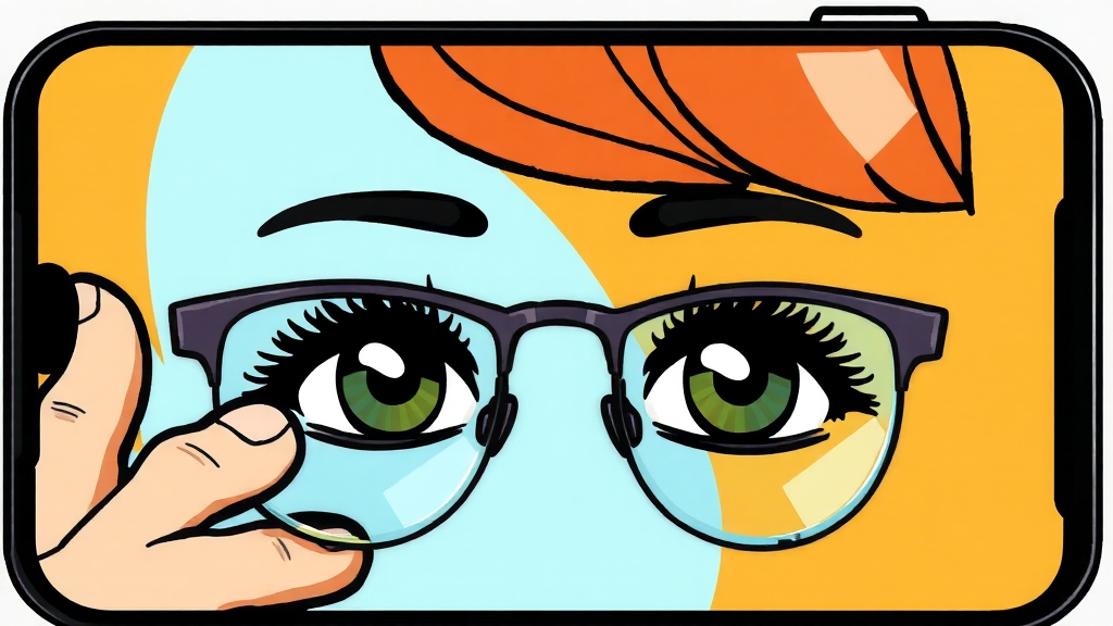 눈 건강 렌즈 선택 가이드 (cartoon 스타일)