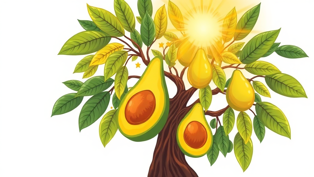 아보카도 오일 주요 효능 (illustration 스타일)