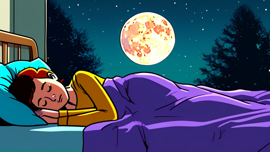 건강한 수면을 위한 생활 습관 가이드 (cartoon 스타일)