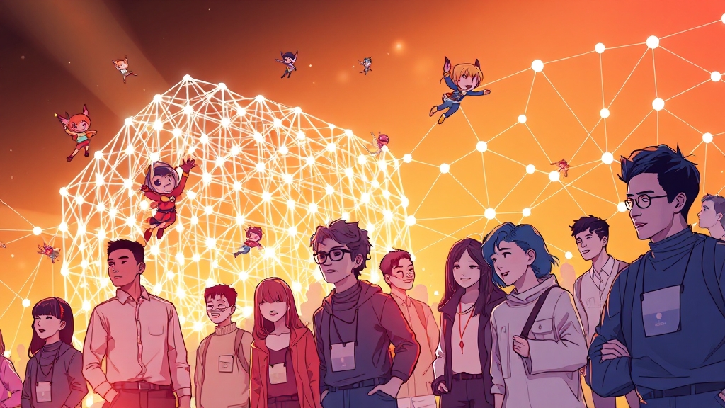 부산 Web3 게임 컨넥트 소개 (illustration 스타일)