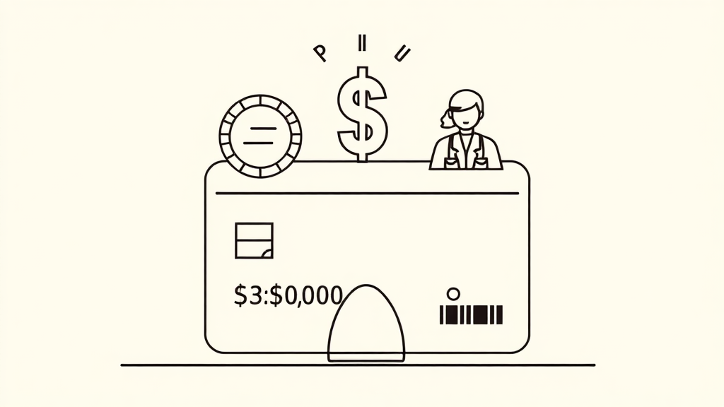 신용카드 한도 결정 요인 (illustration 스타일)