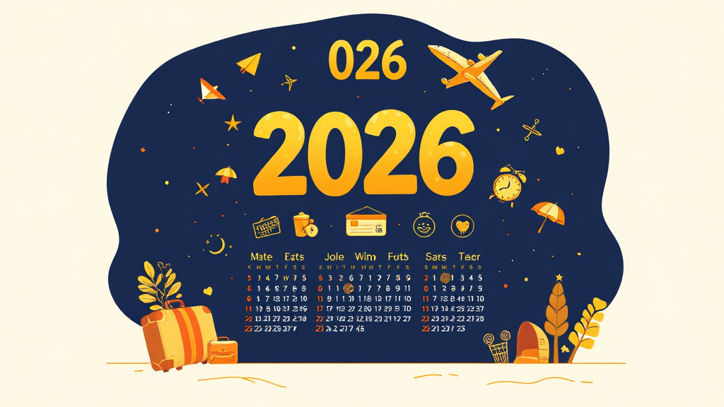 2026년 주요 황금연휴 분석 (illustration 스타일)