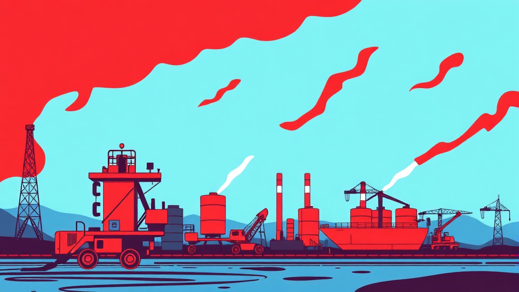 원자재 가격 급등과 국내 산업의 취약성 (cartoon 스타일)