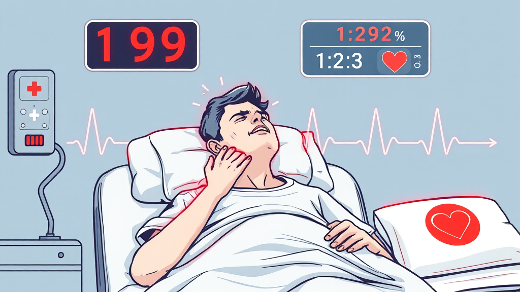 심근경색 발생 시 대처 방법 (illustration 스타일)