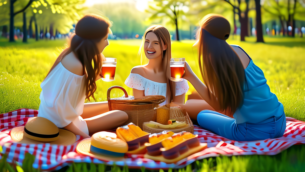 봄나들이 준비물 및 꿀팁 (realistic 스타일)