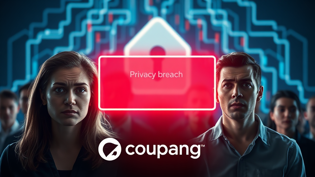 쿠팡 개인정보 유출 개요 (realistic 스타일)