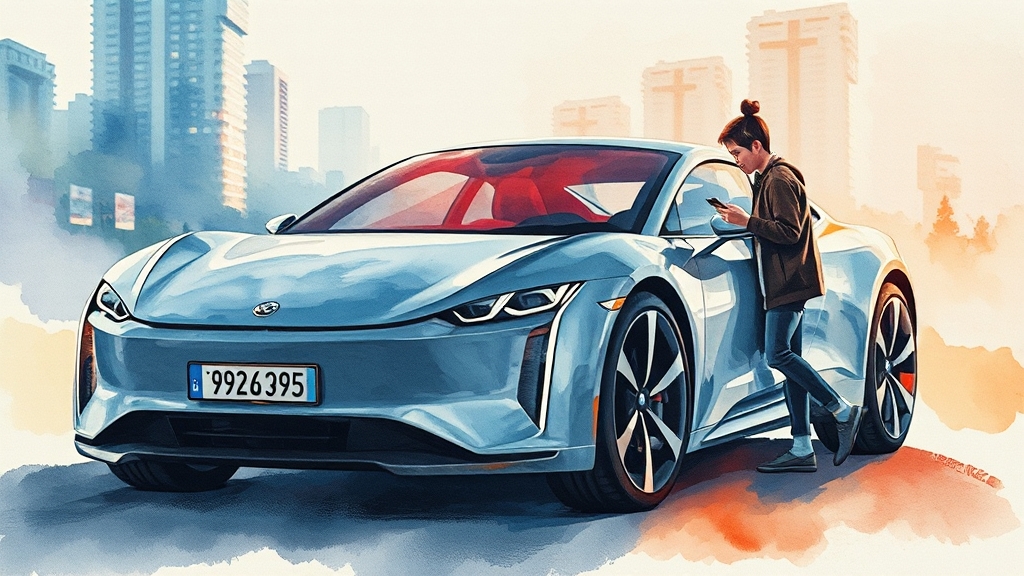 자동차세, 체납은 절대 안 돼요! (watercolor 스타일)