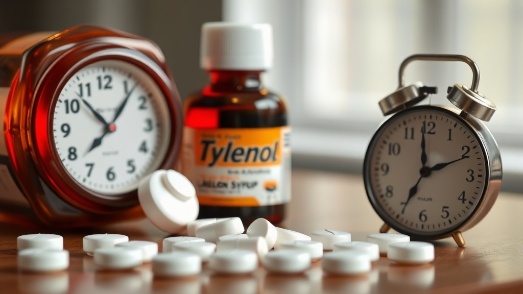 타이레놀, 어떻게 복용해야 할까요? (realistic 스타일)