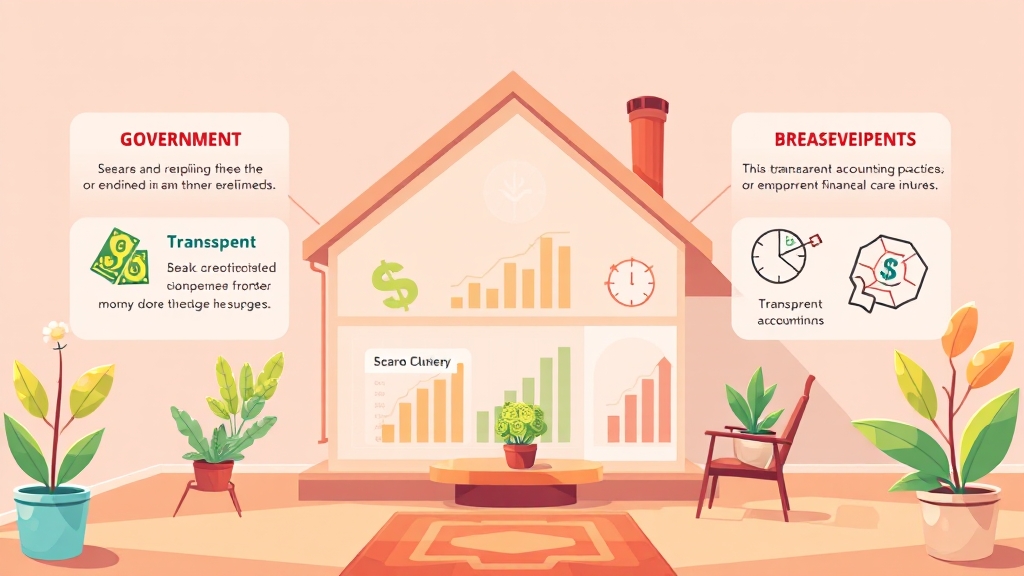 지속 가능한 재정 관리 (cartoon 스타일)