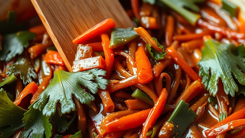 갓김치 버무리기 핵심 (realistic 스타일)