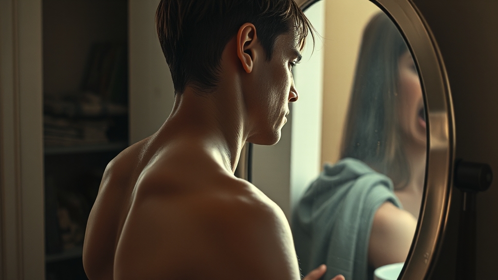 거북목 자가 진단법 (realistic 스타일)