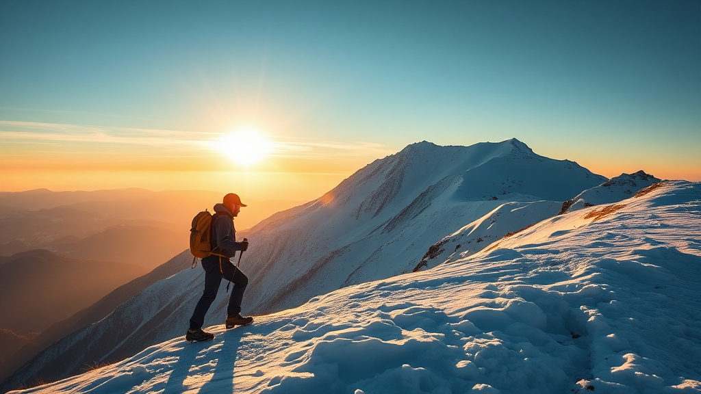겨울철 한라산 등반 주의사항 (realistic 스타일)