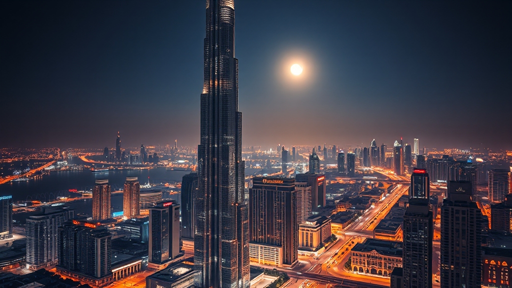 두바이 랜드마크 (realistic 스타일)