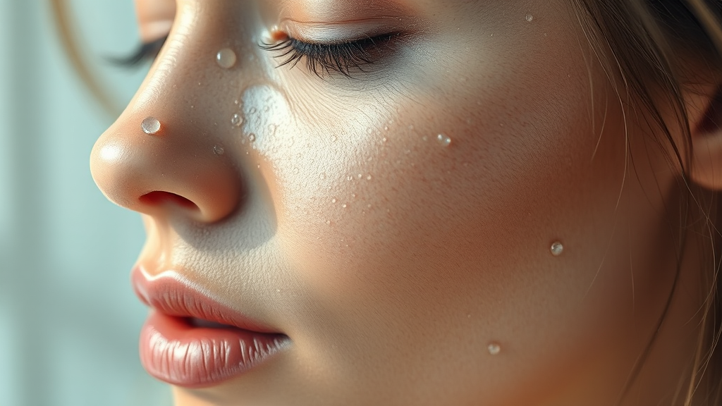 올바른 보습 방법 및 효과 (realistic 스타일)