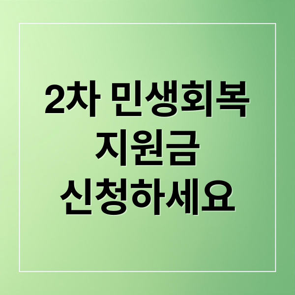 2차 민생회복
지원금
신청하세요 (2차 민생회복 지원금)