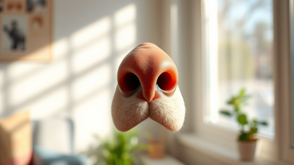 실내 공기 질 관리: 코 건강 지키기 (realistic 스타일)