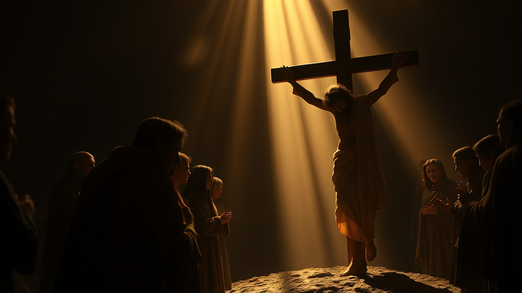 사순절을 넘어 부활절까지: 신앙의 여정 (realistic 스타일)