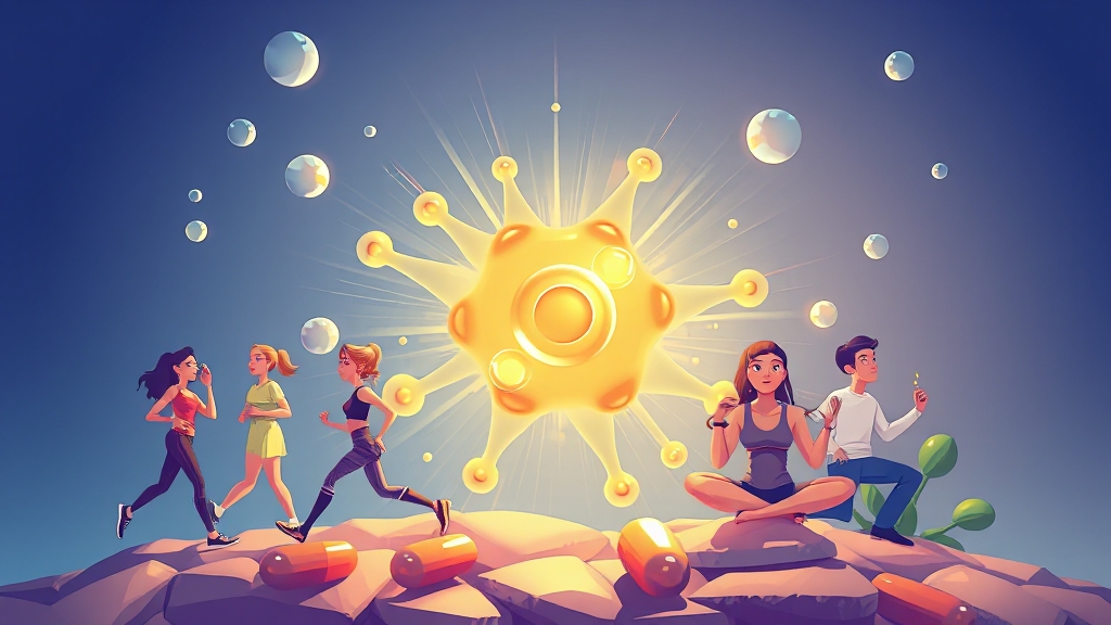 콘드로이친, 관절 건강 핵심 성분 (cartoon 스타일)