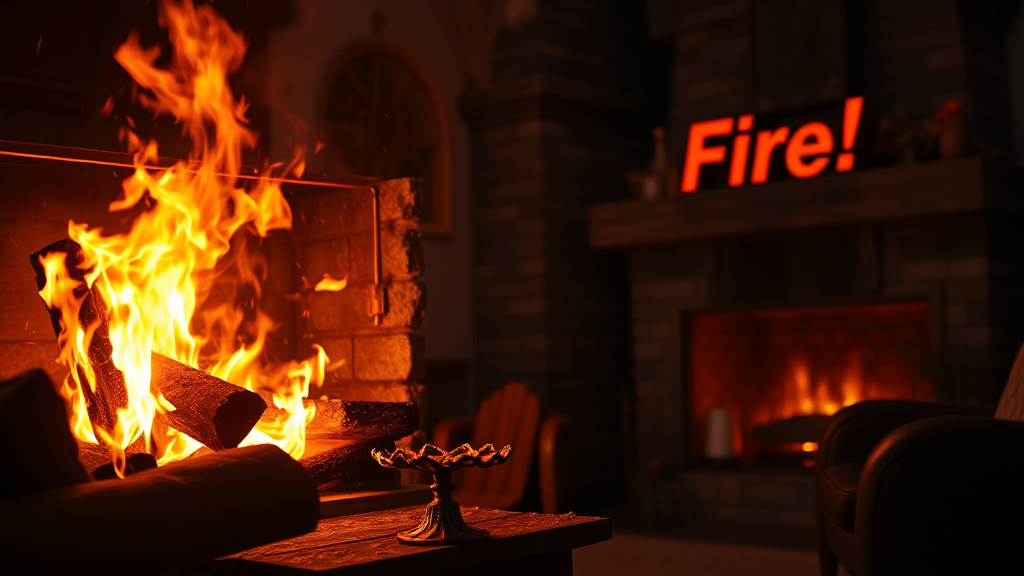 겨울철 안전사고 완벽 대비! 6 겨울철 화재 예방, 난방기구 안전하게 사용하세요! (realistic 스타일)