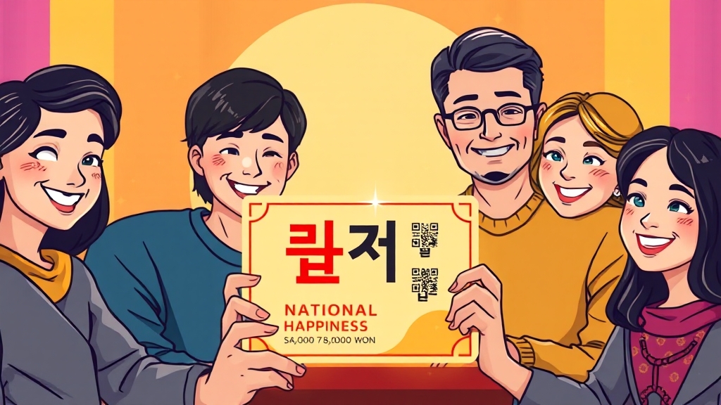 바우처 수령 및 사용 방법 (cartoon 스타일)