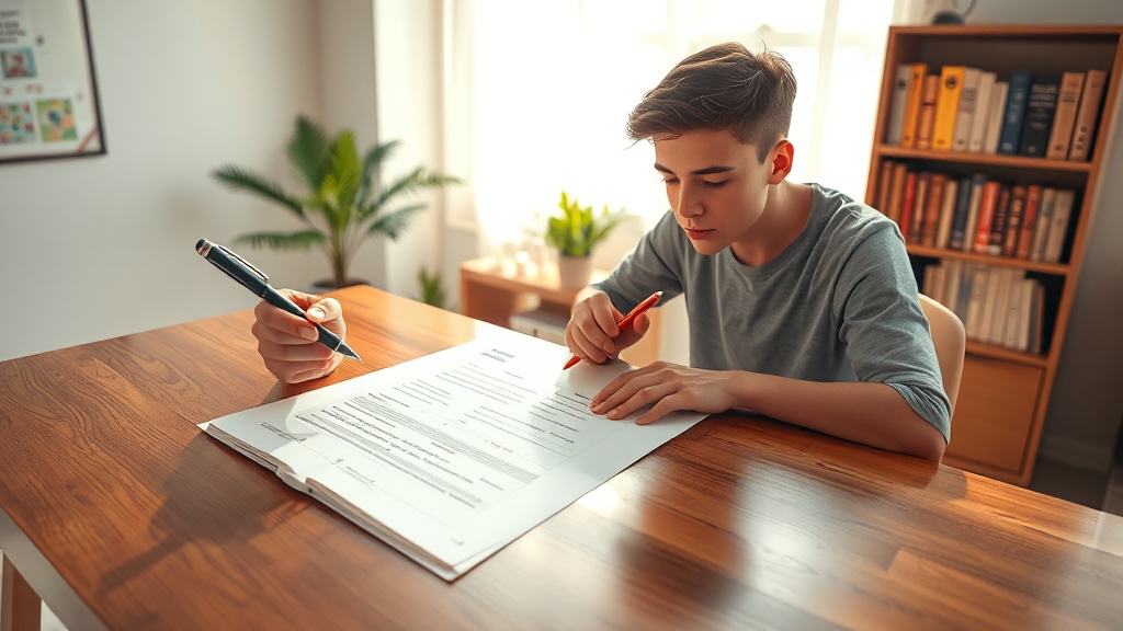 수능 원서 접수 시 유의 사항 (realistic 스타일)