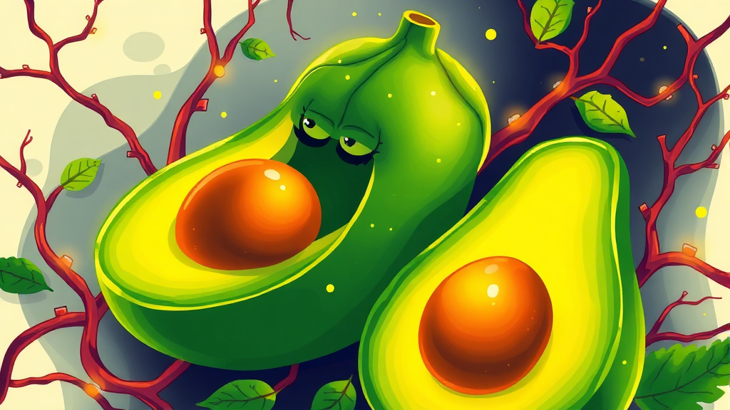 아보카도, 건강과 미용을 위한 현명한 섭취법 (illustration 스타일)