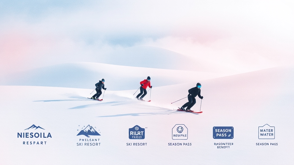 스키장 시즌권 종류 & 혜택 비교 (watercolor 스타일)