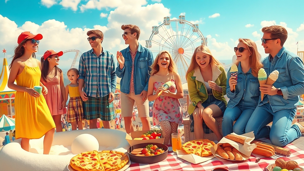 놀이동산 꿈: 긍정적 경험 해몽 (realistic 스타일)