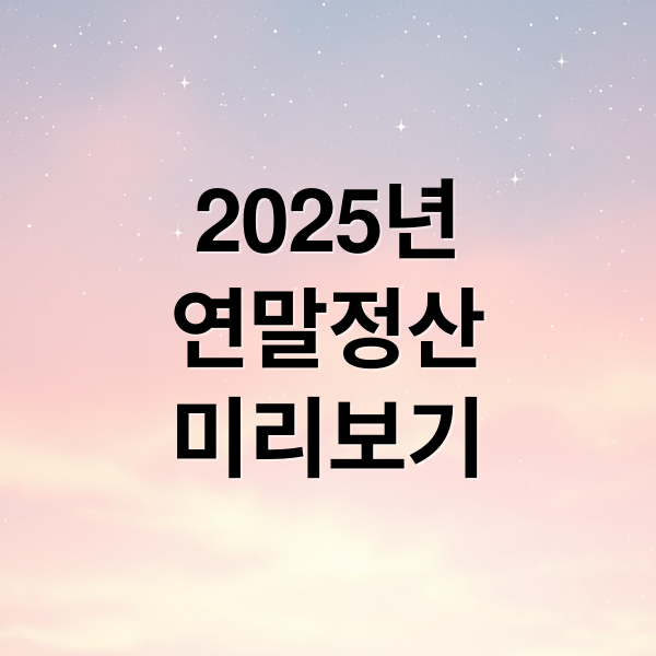 2025년
연말정산
미리보기 (연말정산 미리보기)