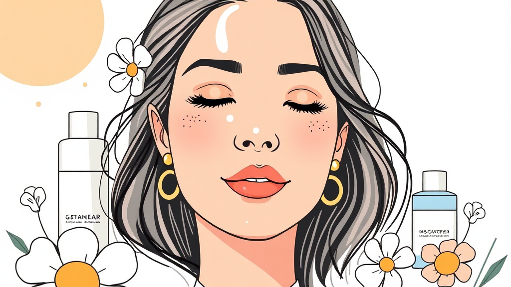 촉촉함을 더하는 건성 피부 기초 루틴 (illustration 스타일)