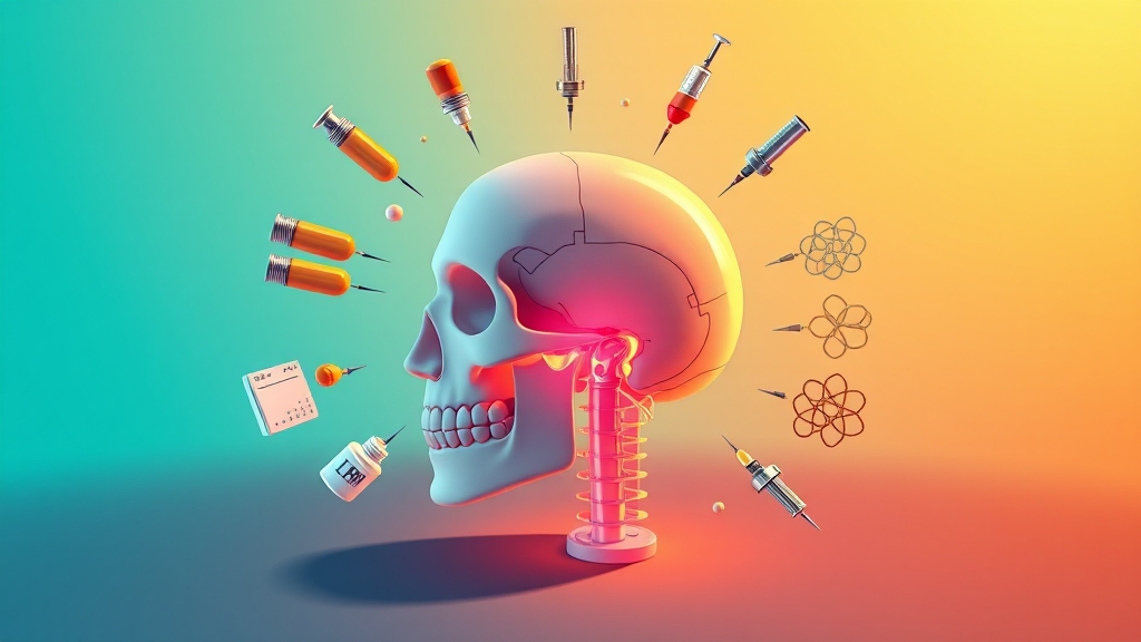 다양한 턱관절 치료 방법 (cartoon 스타일)